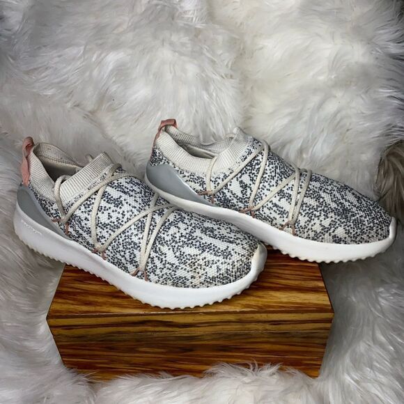 Adidas Ultimamotion Women’s Size 9 Cloudfoam Gray Pink Lace Up Sneakers Shoes - Picture 3 of 8